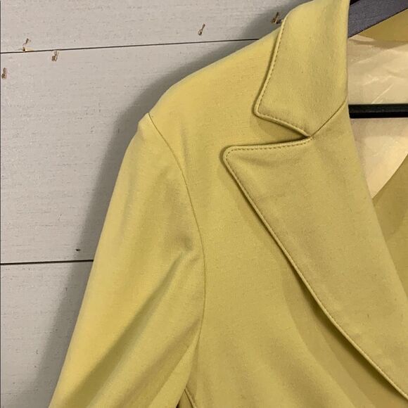 Marella made in Italy Yellow Blazer Tailored Suit Jacket woman’s size 10 - Picture 5 of 10